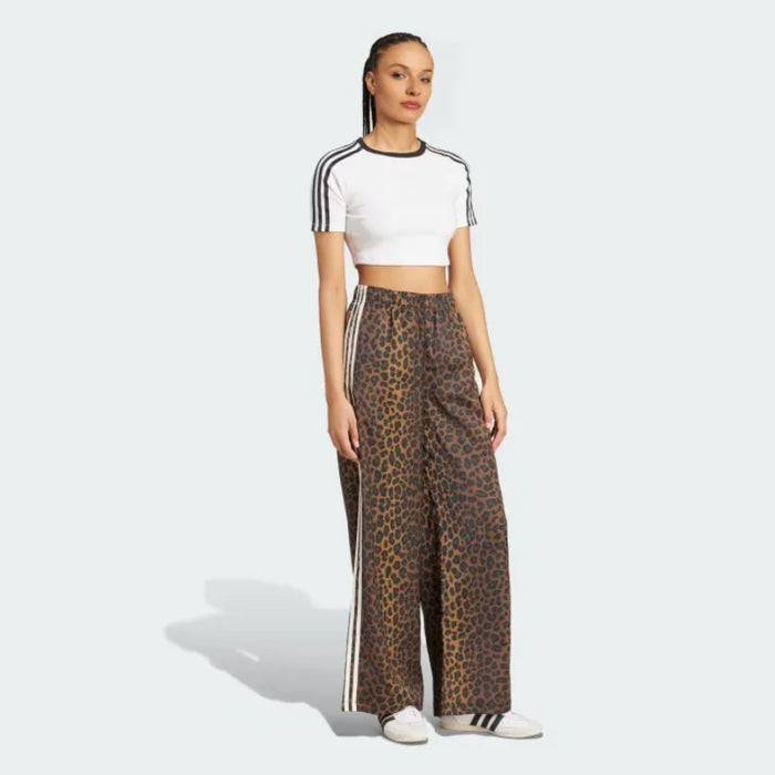 Wide Length Leopard Printed Track Pants