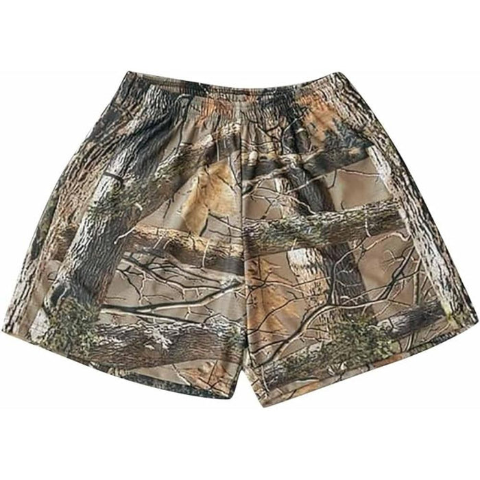 Lightweight Camouflage Shorts With Pockets