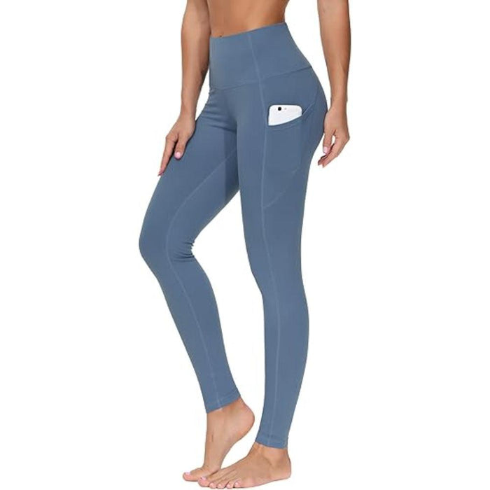 Flexible Activewear Leggings With Pockets For Exercise And Running