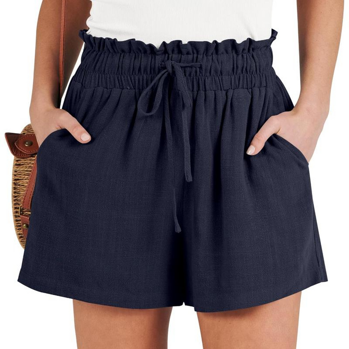 Women High Rise Drawstring Beach Shorts