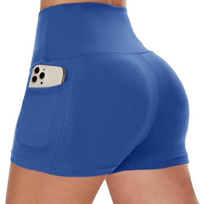 Seamless Compression Shorts With Secure Pocket