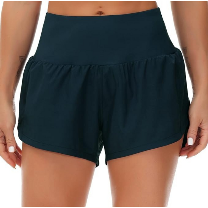 Side Slit Running Shorts With Mesh Liner