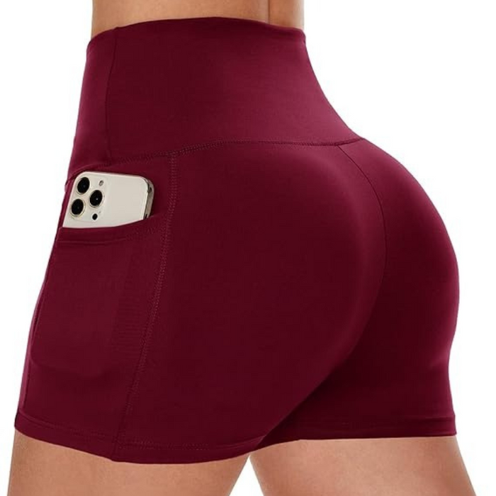 Seamless Compression Shorts With Secure Pocket