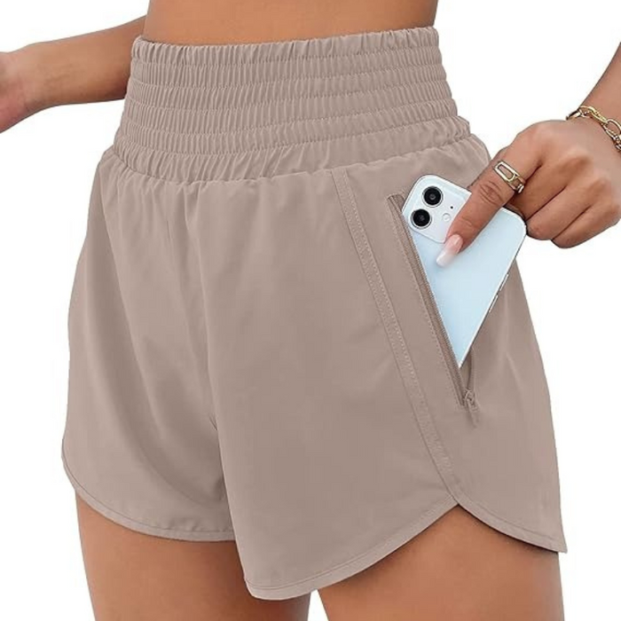 Elastic Active Shorts With Pocket