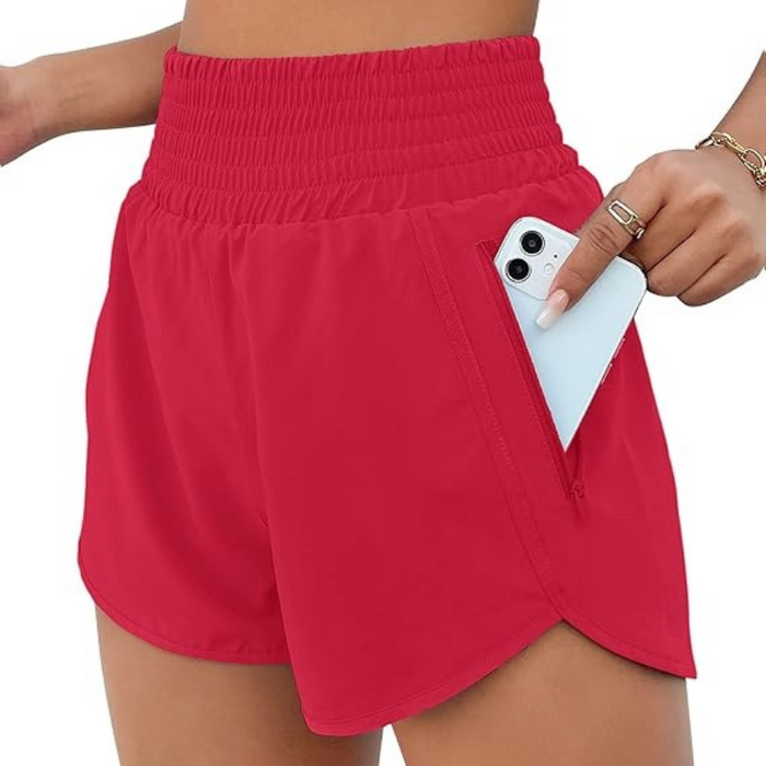 Elastic Active Shorts With Pocket