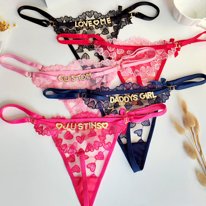 Customizable Lace Thong