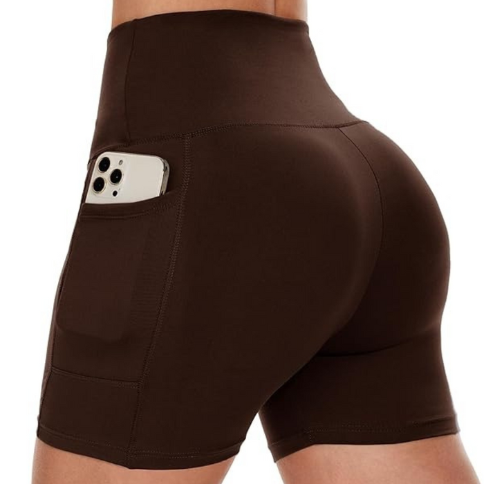 Seamless Compression Shorts With Secure Pocket