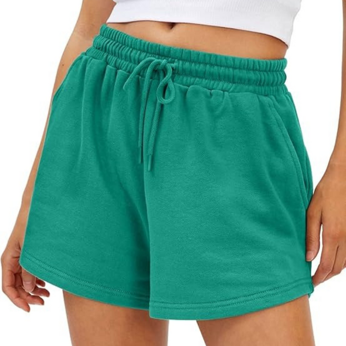 Drawstring Sweat Shorts With Side Pockets