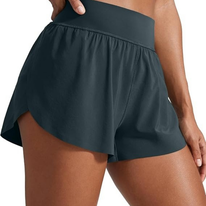 Dolphin Hem Running Shorts With Mesh Liner