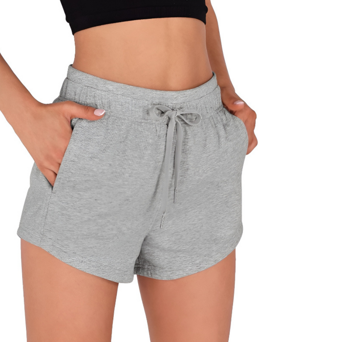 French Terry Sweat Shorts With Pockets And Drawstring