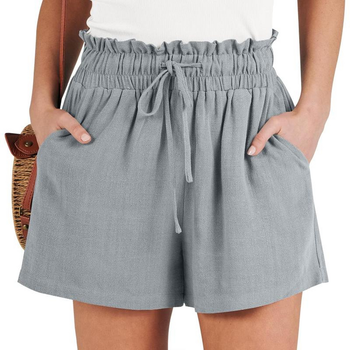 Women High Rise Drawstring Beach Shorts