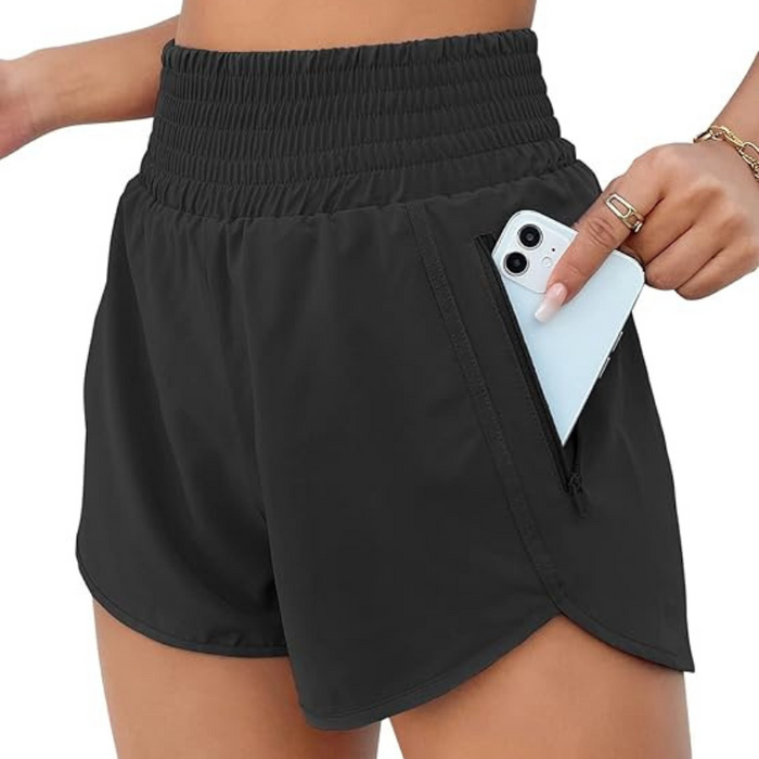 Elastic Active Shorts With Pocket