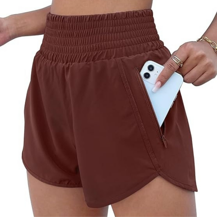 Athletic Shorts 2 Inches With Zipper Pocket