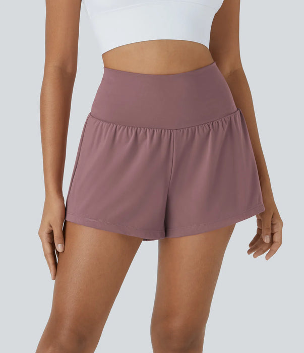 Comfy Yoga Shorts – Secure Fit with Hidden Pockets