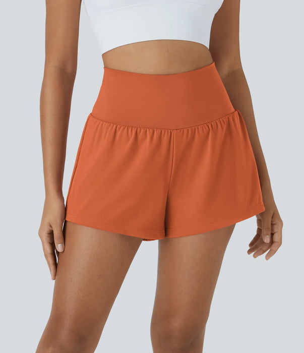 Comfy Yoga Shorts – Secure Fit with Hidden Pockets