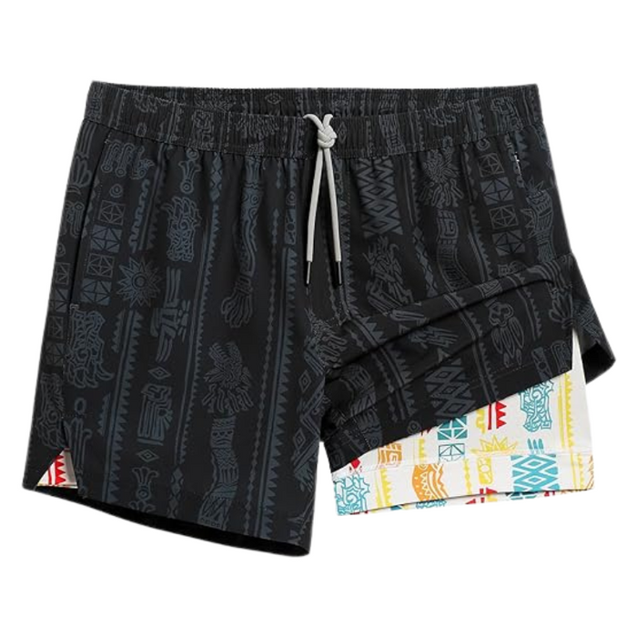 2 In 1 Quick Dry Athletic Shorts With Vibrant Design Layer