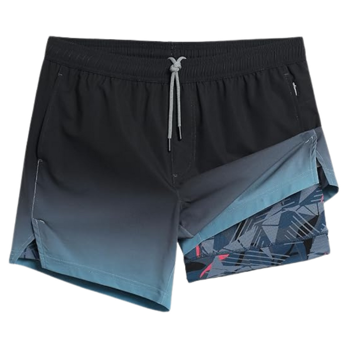 2 In 1 Quick Dry Athletic Shorts With Vibrant Design Layer