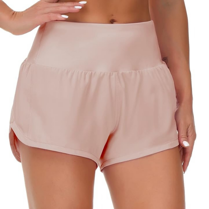 Side Slit Running Shorts With Mesh Liner