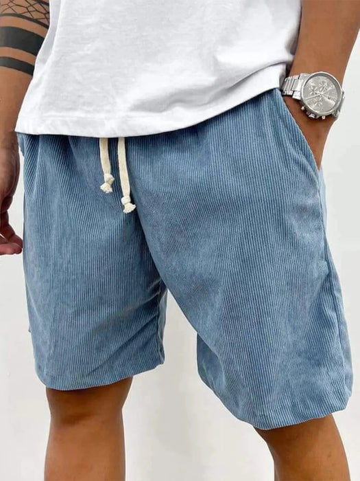 Casual Corduroy Drawstring Shorts