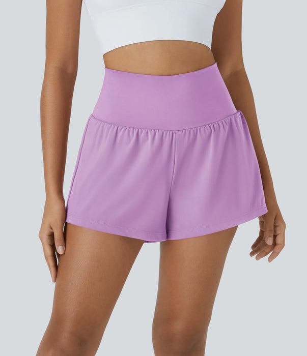 Comfy Yoga Shorts – Secure Fit with Hidden Pockets