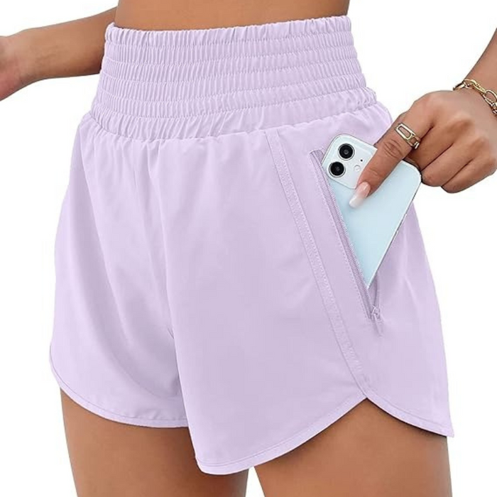 Lightweight Athletic Shorts 2 Inches With Zipper Pocket