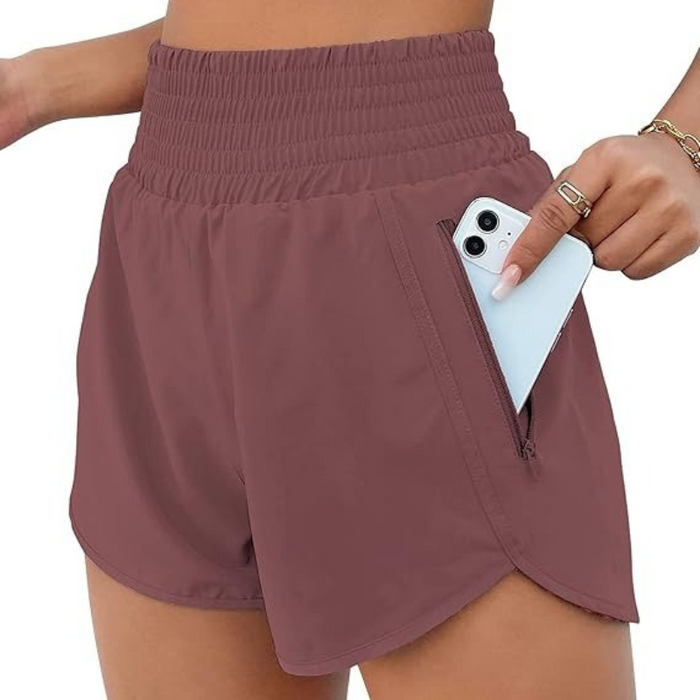 Lightweight Athletic Shorts 2 Inches With Zipper Pocket