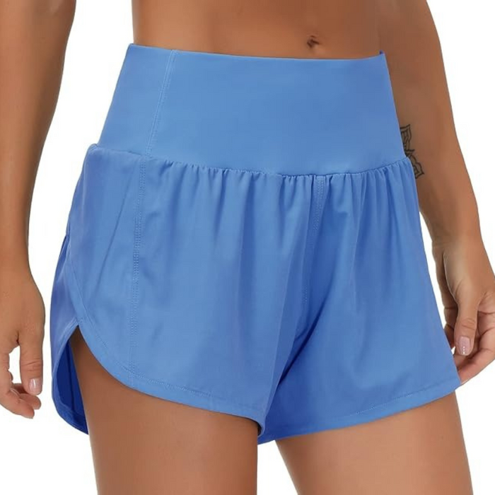 Side Slit Running Shorts With Mesh Liner