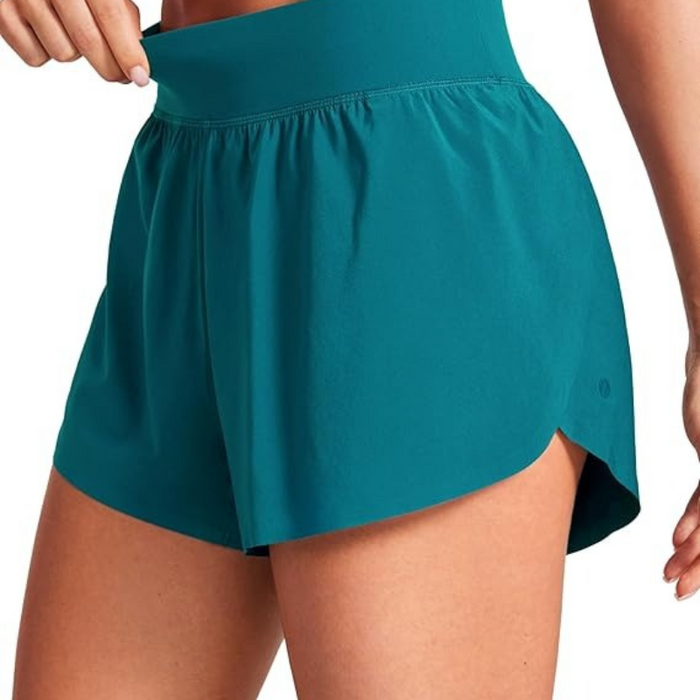 Dolphin Hem Running Shorts With Mesh Liner