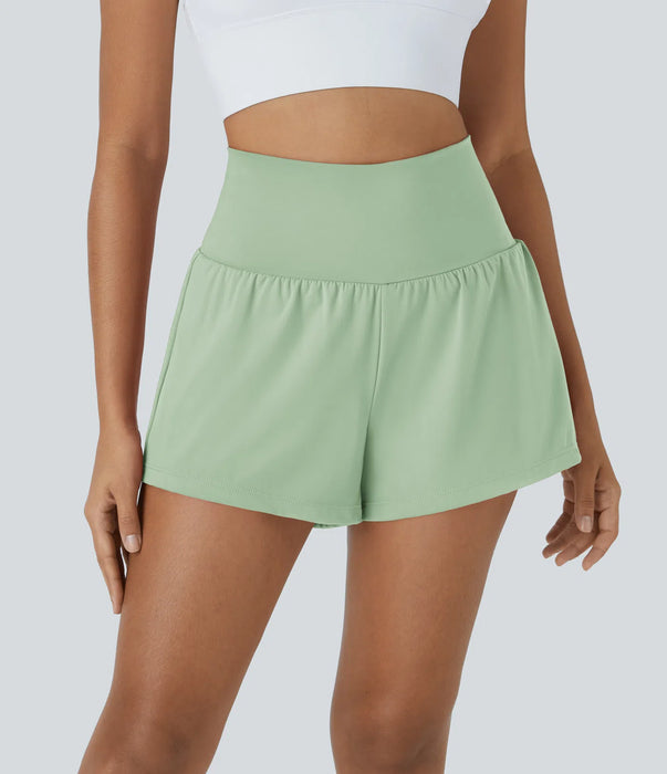 Comfy Yoga Shorts – Secure Fit with Hidden Pockets