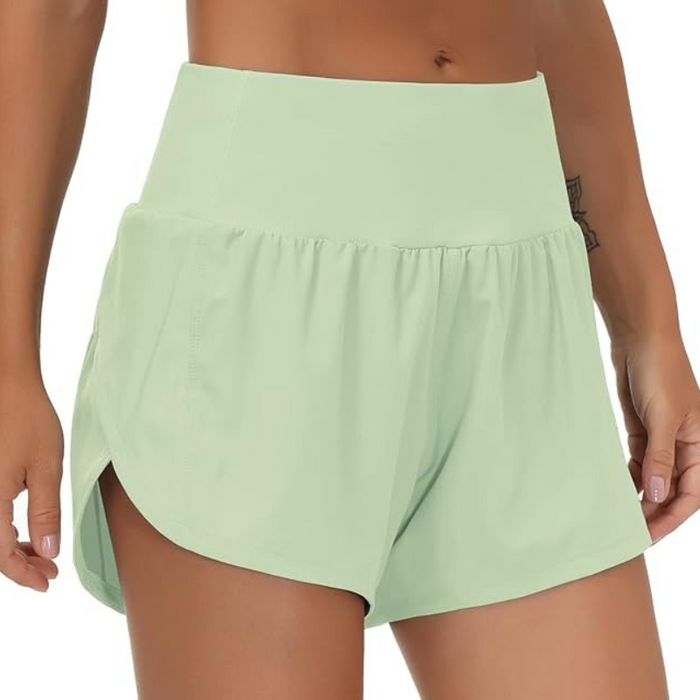 Side Slit Running Shorts With Mesh Liner