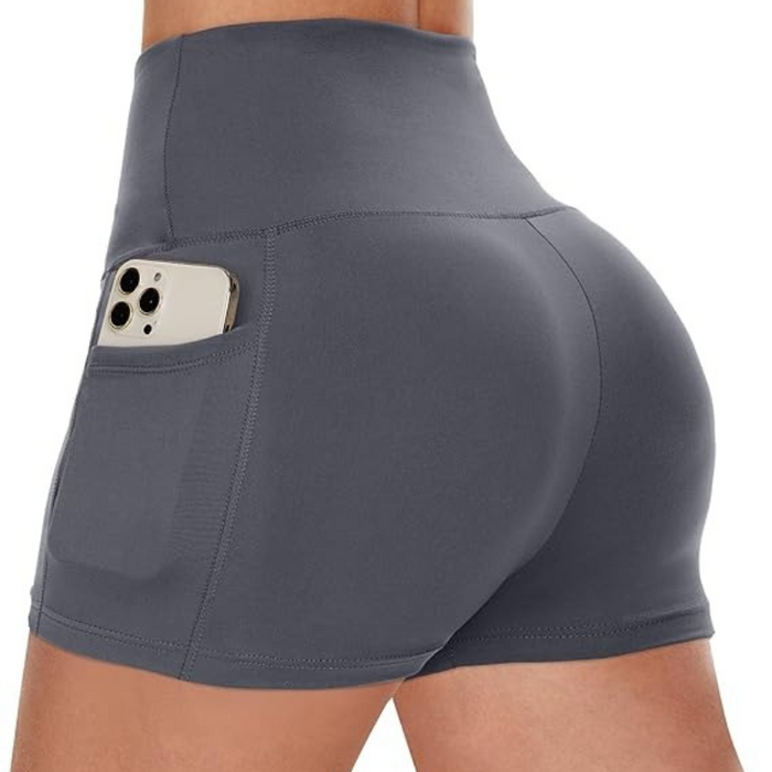 Seamless Compression Shorts With Secure Pocket