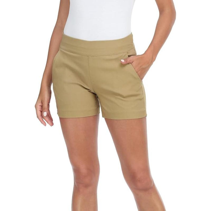 Women High Rise Chino Shorts With Pockets