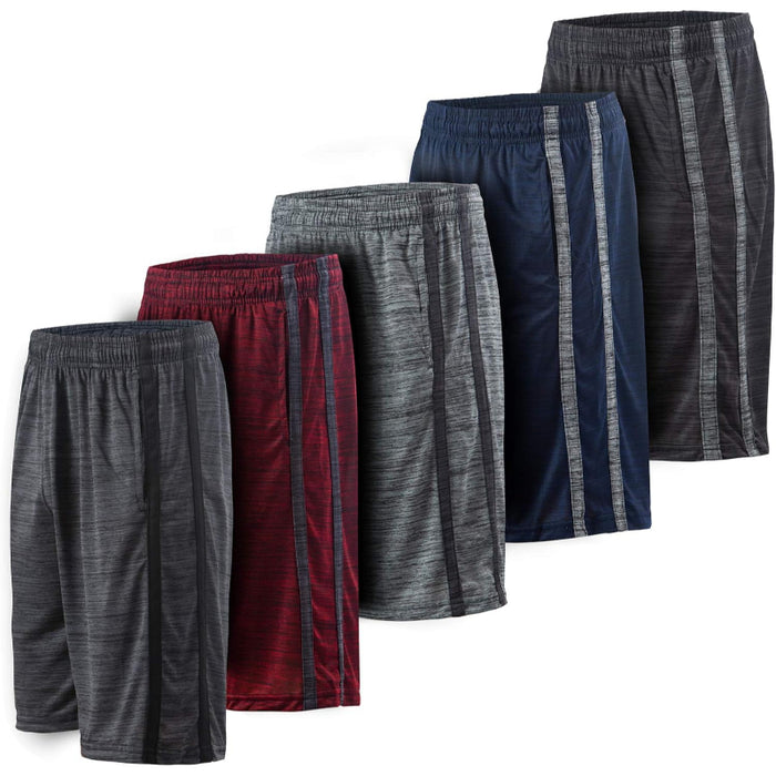 Pack Of 5 Performance Athletic Shorts With Pockets