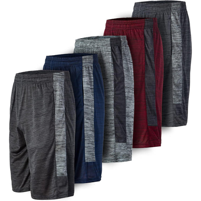 Pack Of 5 Performance Athletic Shorts With Pockets