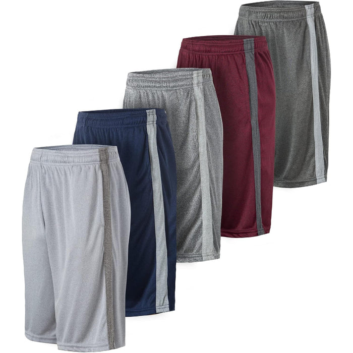 Pack Of 5 Performance Athletic Shorts With Pockets