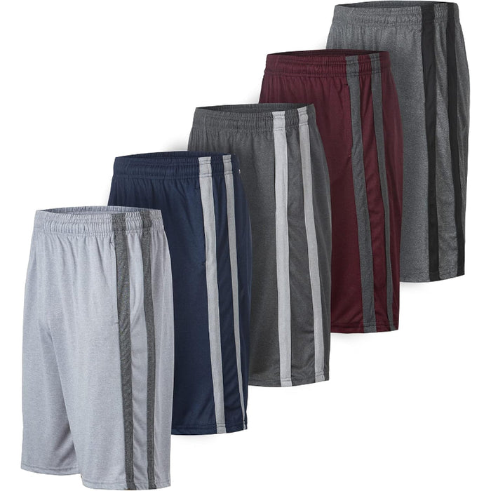 Pack Of 5 Performance Athletic Shorts With Pockets