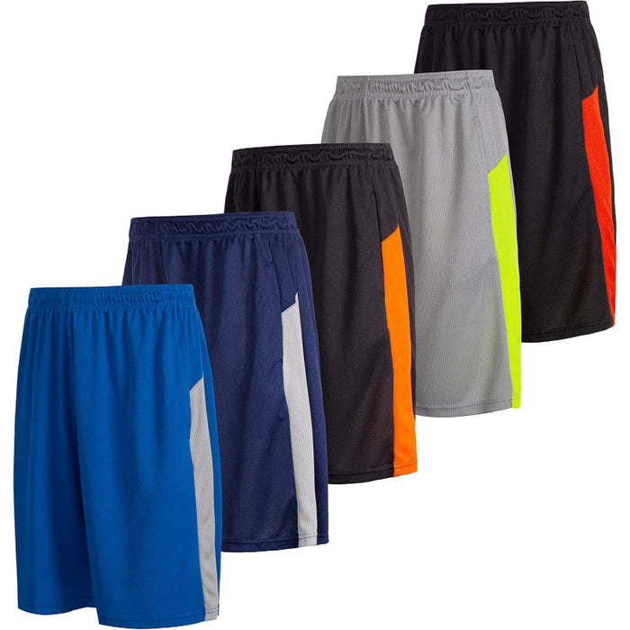 Pack Of 5 Performance Athletic Shorts With Pockets