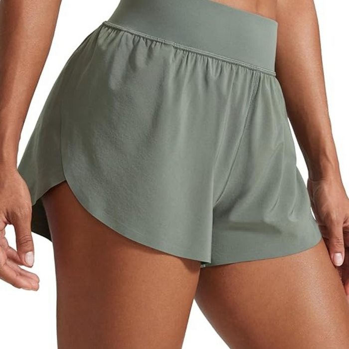 Dolphin Hem Running Shorts With Mesh Liner