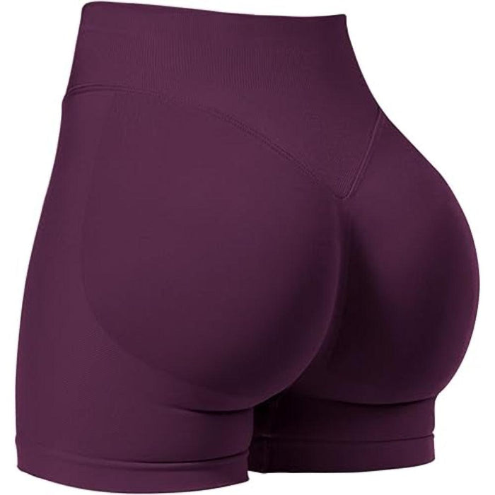 Seamless Compression Shorts With Ruched Design