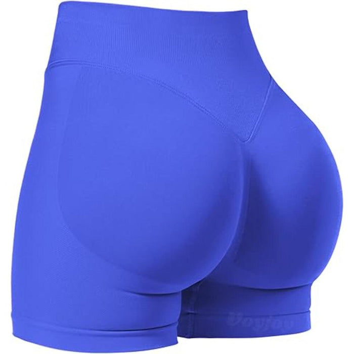 Seamless Compression Shorts With Ruched Design