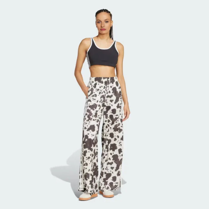 Wide Length Leopard Printed Track Pants