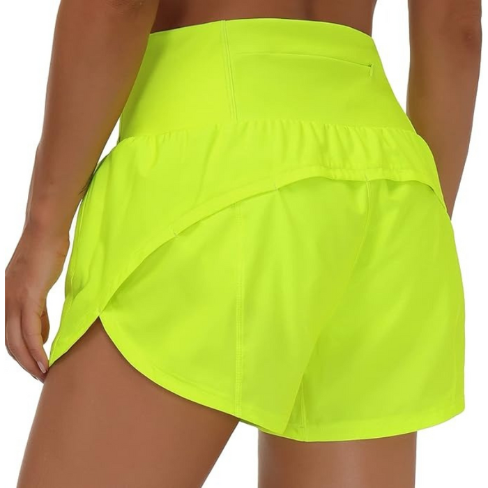 Side Slit Running Shorts With Mesh Liner