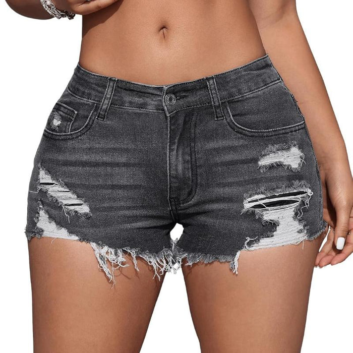 High Waisted Denim Shorts For Women