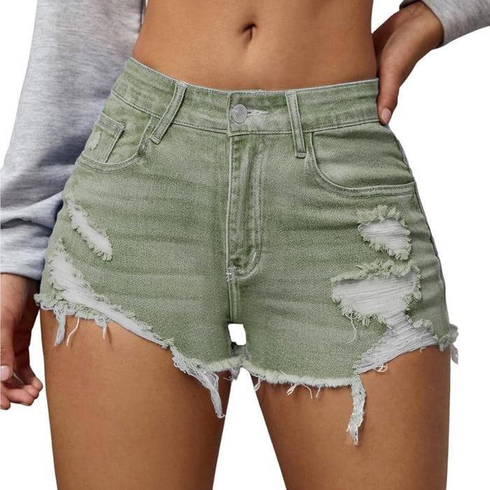 High Waisted Denim Shorts For Women