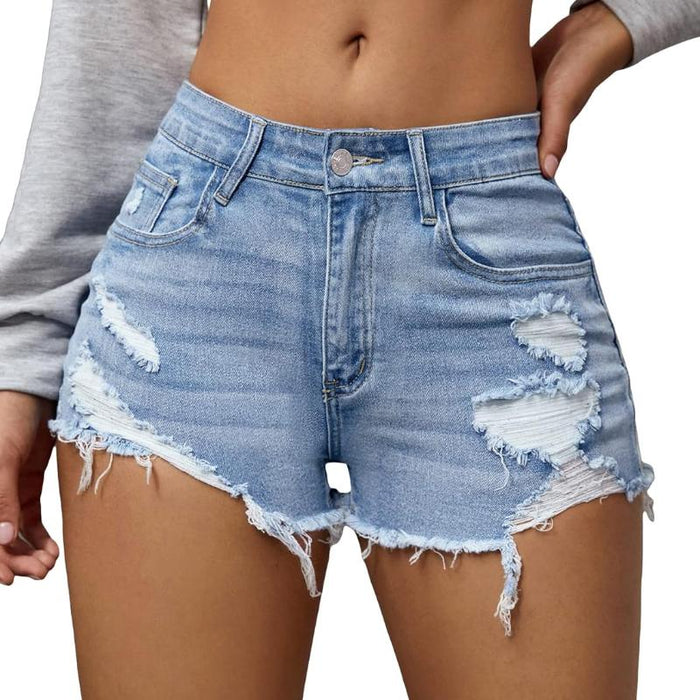 High Waisted Denim Shorts For Women