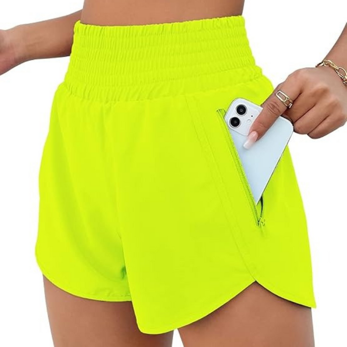 Elastic Active Shorts With Pocket