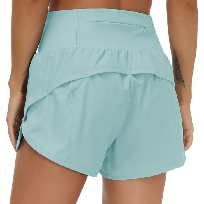 Side Slit Running Shorts With Mesh Liner