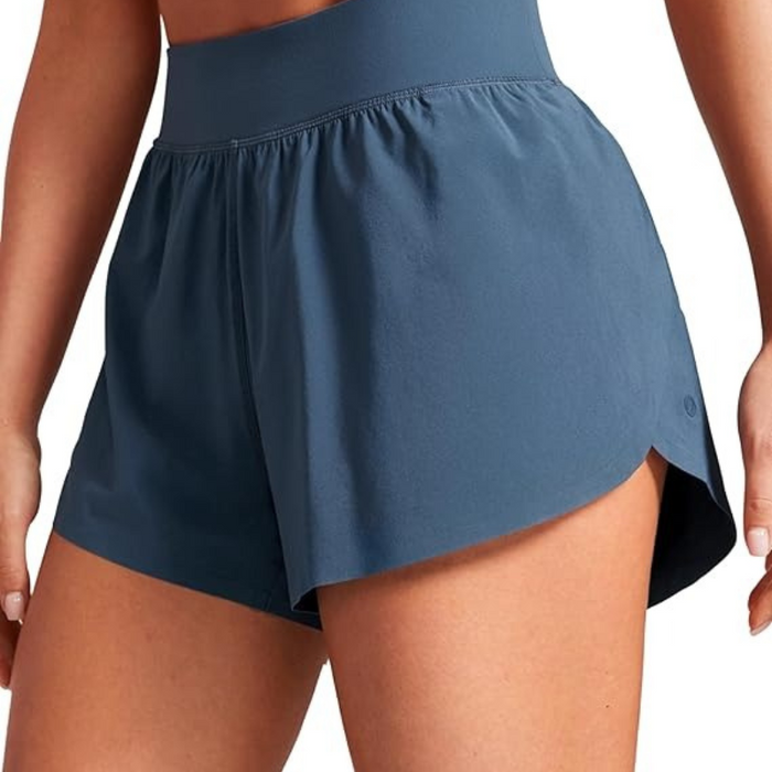 Dolphin Hem Running Shorts With Mesh Liner