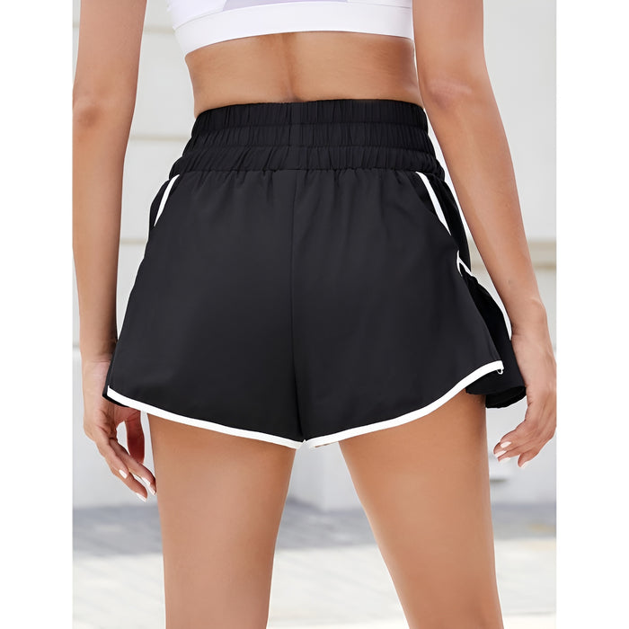 Flowy Running Shorts With Contrast Trim