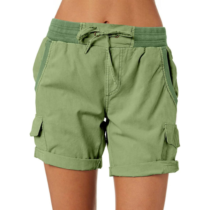 Adjustable Cargo Shorts With Pockets For Outdoor And Casual Wear